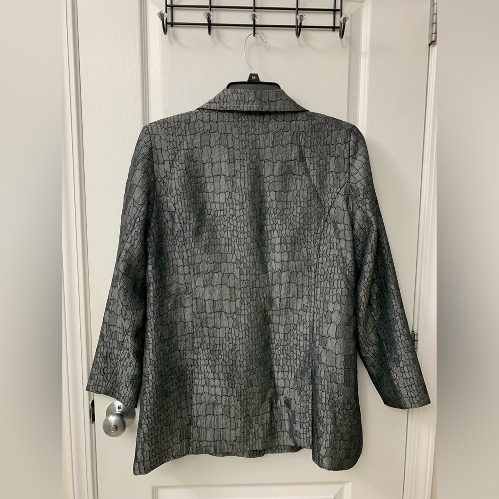 Grey / Silver Patterned Blazer / Jacket - Picture 17 of 17